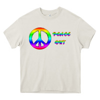 Cream Peace Out Heavy Core Tee - Bettercallsaul