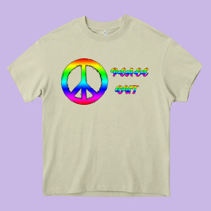 Peace Out Heavy Core Tee Designed By Bettercallsaul