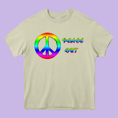 Peace Out Heavy Core Tee Designed By Bettercallsaul