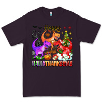 Plum happy hallothanksmas dinosaur Premium Tee - texasbilliewilder