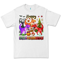 White happy hallothanksmas dinosaur Premium Tee - texasbilliewilder