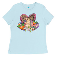 Baby Blue Easter heart Easter Day Ladies Tee - HowdyJamesFarm