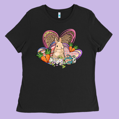 Easter Heart Easter Day Ladies Tee Designed By Howdyjamesfarm