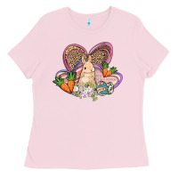 Bubblegum Pink Easter heart Easter Day Ladies Tee - HowdyJamesFarm
