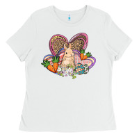 White Easter heart Easter Day Ladies Tee - HowdyJamesFarm