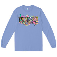 Colony Blue Nurse Long Sleeve Tee - FaDigitalArtStudio