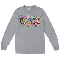 Heather Grey Nurse Long Sleeve Tee - FaDigitalArtStudio