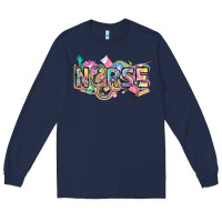 Navy Nurse Long Sleeve Tee - FaDigitalArtStudio