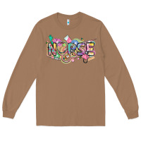 Toasted Coconut Nurse Long Sleeve Tee - FaDigitalArtStudio