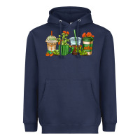 Navy cactus coffee cups Heavyweight Hoodie - AdoDesignShop