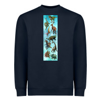Navy dinosaurs pen wrap Heavyweight Sweatshirt - Artiststas