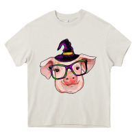 Cream pig with halloween Heavy Core Tee - RanaPortraitStore