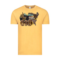 Vintage Mustard One nation under god 4th of july Vintage Tee - HowdyJamesFarm