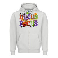 Dove Grey hocus focus halloween teacher Zipper Hoodie - BarkalooDesign