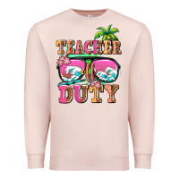 Pale Pink teacher off duty Premium Sweatshirt - AdoDesignShop