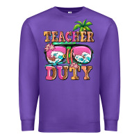 Purple teacher off duty Premium Sweatshirt - AdoDesignShop