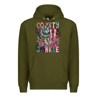 Army Green country music junkie Premium Hoodie - CowhideDigitalArt