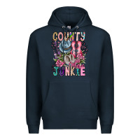 Navy country music junkie Premium Hoodie - CowhideDigitalArt
