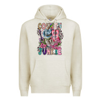 Oatmeal Heather country music junkie Premium Hoodie - CowhideDigitalArt