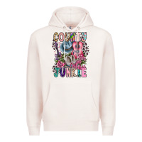 Pale Pink country music junkie Premium Hoodie - CowhideDigitalArt