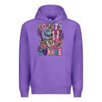 Purple country music junkie Premium Hoodie - CowhideDigitalArt