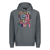 Rock country music junkie Premium Hoodie - CowhideDigitalArt