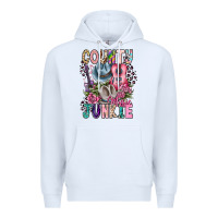 White country music junkie Premium Hoodie - CowhideDigitalArt