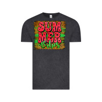 Vintage Black summer vibes watermelon leopard background Vintage Tee - Jasminsmagicworld