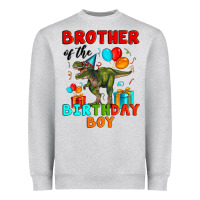Heather Grey brother of the birthday boy t rex Heavyweight Sweatshirt - Artiststas