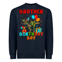 Navy brother of the birthday boy t rex Heavyweight Sweatshirt - Artiststas