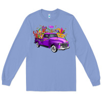 Colony Blue Mardi Gras Truck King's Cake Long Sleeve Tee - FaDigitalArtStudio