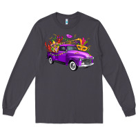 Smoke Mardi Gras Truck King's Cake Long Sleeve Tee - FaDigitalArtStudio