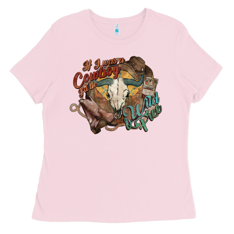 Cowboy Wild And Free Western Ladies Tee by HowdyJamesFarm | Teevron