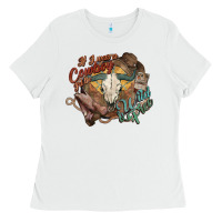 White Cowboy wild and free western Ladies Tee - HowdyJamesFarm