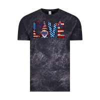 Cloud Black 4th Of July love gnome Vintage Tee - HowdyJamesFarm