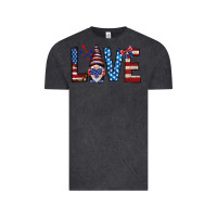 Vintage Black 4th Of July love gnome Vintage Tee - HowdyJamesFarm