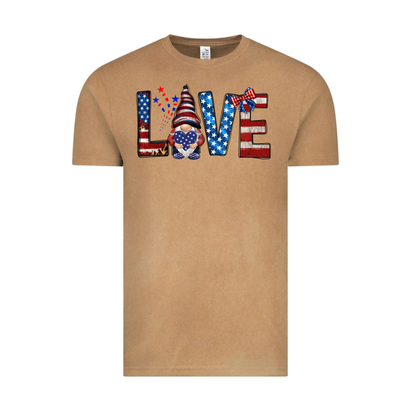 4th Of July Love Gnome Vintage Tee by HowdyJamesFarm | Teevron