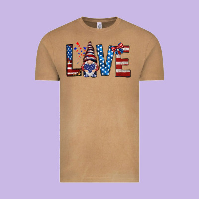 4th Of July Love Gnome Vintage Tee Designed By Howdyjamesfarm