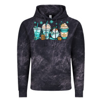 Cloud Black winter coffee cups Vintage Hoodie - OliviaCreatesArt