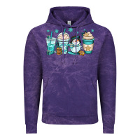 Cloud Purple winter coffee cups Vintage Hoodie - OliviaCreatesArt