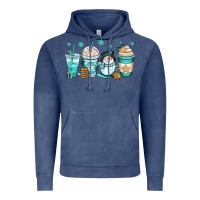Vintage Denim winter coffee cups Vintage Hoodie - OliviaCreatesArt
