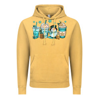Vintage Mustard winter coffee cups Vintage Hoodie - OliviaCreatesArt