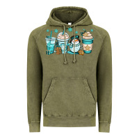 Vintage Olive winter coffee cups Vintage Hoodie - OliviaCreatesArt