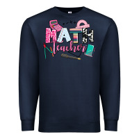 Navy math teacher Premium Sweatshirt - AdoDesignShop