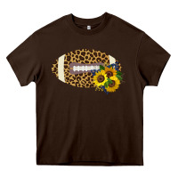Chocolate Brown Leopard Print Footbal Heavy Core Tee - Bettercallsaul