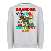 Heather Grey grandma of the birthday boy t rex Heavyweight Sweatshirt - Artiststas