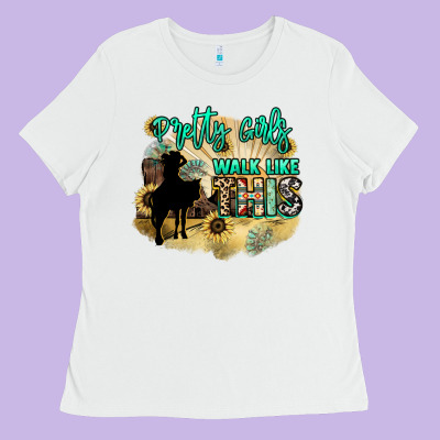 Pretty Girls Walk Like This Ladies Tee Designed By Howdyjamesfarm