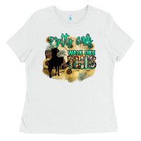 White Pretty girls walk like this Ladies Tee - HowdyJamesFarm