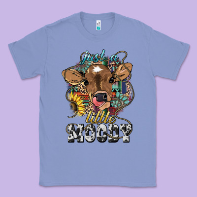 Just A Little Moody Baby Cow Classic Tee Designed By Howdyjamesfarm