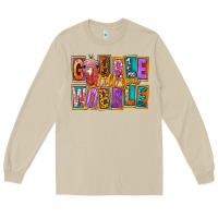 Mushroom Gobble Till You Wobble Long Sleeve Tee - FaDigitalArtStudio